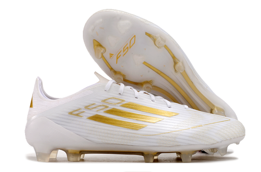 F50 Elite FG Laced White &amp; Gold