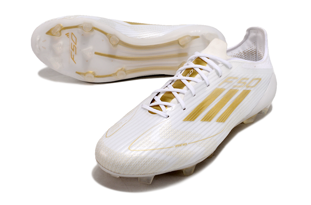 F50 Elite FG Laced White &amp; Gold
